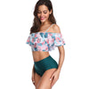 Detachable Straps Floral Print Bikini Set