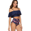 Flamingo Print Flounce Padded Women Bikini