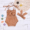 A08 Girl Fashion Suspenders Scarf Infant Clothing Set