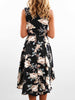 Wrap Floral Print High Low Hem Dress