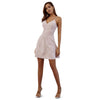 Spaghetti Strap Women Dress Slim Fit  V Neck Striped Skirt