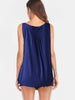 Half Button Round Neck Tank Top