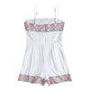 Sexy Spaghetti Strap Women Rompers Side Pocket Embroidered Jumpsuit