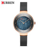 CURREN BLANCHE 9032 Women Quartz Watch Mesh Stainless Steel Band Fashion Wristwatch