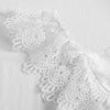 Off Shoulder Crop Top Strapless Flower Hollow Out Solid Color