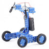 PXWG X003253 DIY Rubber Wheel Wind Turbine Car Set Toy