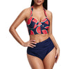 Watermelon Print Halter Bikini Set