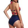 Watermelon Print Halter Bikini Set