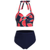 Watermelon Print Halter Bikini Set