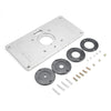 Aluminum alloy Router Table Insert Plate Woodworking Trimming Machine Flip Board Kit