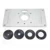 Aluminum alloy Router Table Insert Plate Woodworking Trimming Machine Flip Board Kit