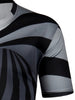 Striped Swirl Print Short Sleeve T Shirt