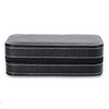 Portable 2 Grids Watch Case PU Leather Storage Box with Zipper