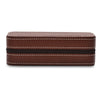 Portable 2 Grids Watch Case PU Leather Storage Box with Zipper