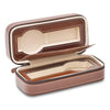 Portable 2 Grids Watch Case PU Leather Storage Box with Zipper