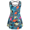 Dinosaur Criss Cross Longline Tank Top