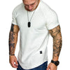 Applique Solid Color Layer Raglan Sleeves T-shirt