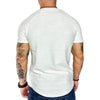 Applique Solid Color Layer Raglan Sleeves T-shirt