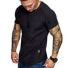 Applique Solid Color Layer Raglan Sleeves T-shirt