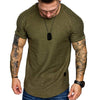 Applique Solid Color Layer Raglan Sleeves T-shirt