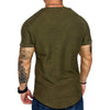 Applique Solid Color Layer Raglan Sleeves T-shirt