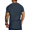 Applique Solid Color Layer Raglan Sleeves T-shirt