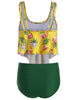 Flamingo Print High Waist Tankini Set for Women