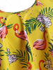 Flamingo Print High Waist Tankini Set for Women