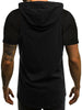 American Flag Hooded T Shirt