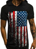 American Flag Hooded T Shirt