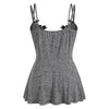 Plus Size Lace Panel Spaghetti Strap Tank Top