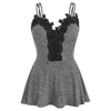 Plus Size Lace Panel Spaghetti Strap Tank Top