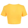Plunge Neck Twist Front Crop Top