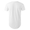 Men T-shirt Casual Round Neck Asymmetric U Hem Split Side Solid Color Top