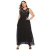 Plus Size Dress Fashion Sequin Applique Lace Party