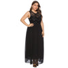 Plus Size Dress Fashion Sequin Applique Lace Party