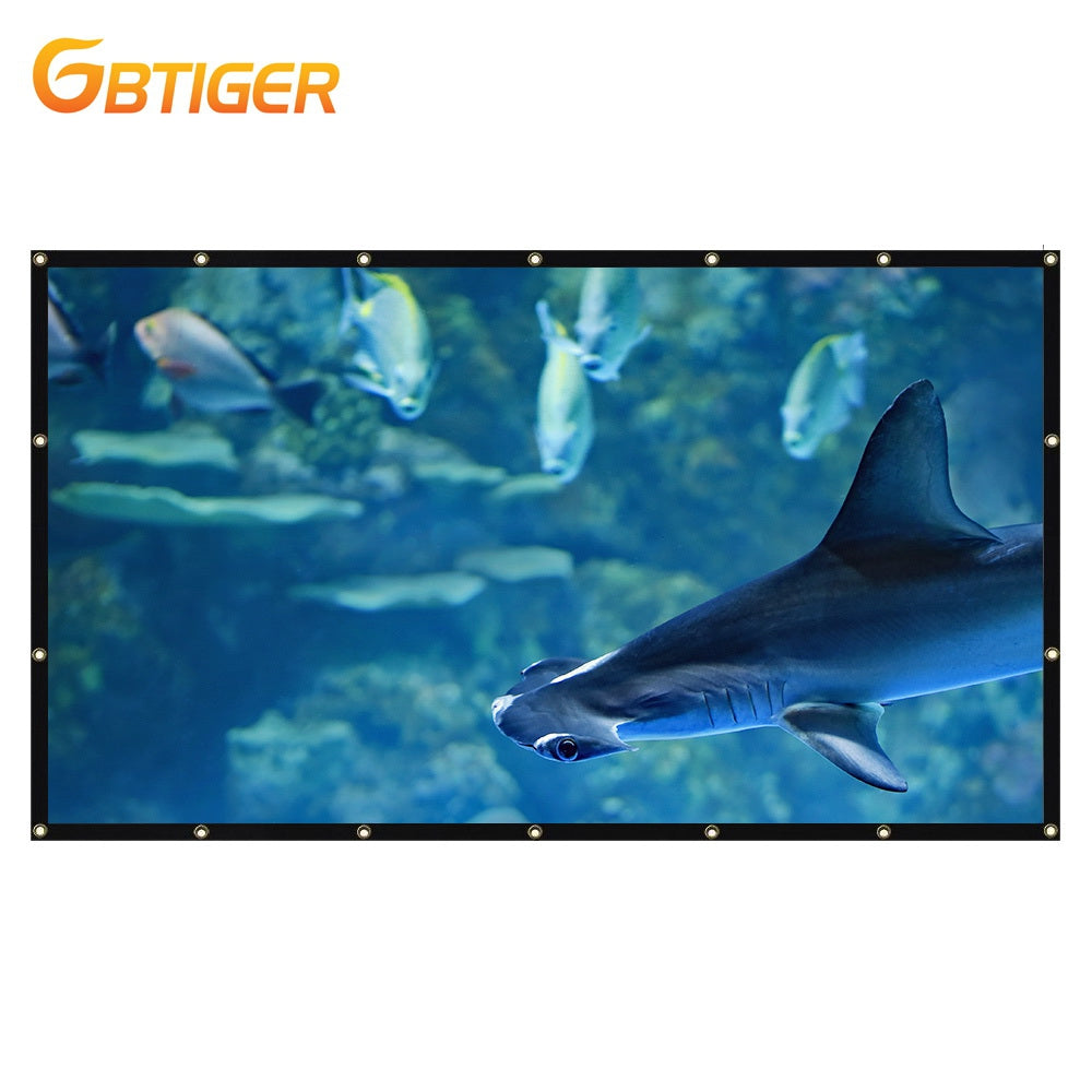 GBTIGER NNTLM - 120 Projector Screen 120-inch 16:9 Foldable Anti-crease Portable for Outdoor