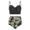 Pineapple Underwire Tummy Control Bikini Set