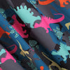 V Neck Ruched Dinosaur Print Sleeveless Dress