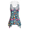 Dinosaur Print Asymmetric Tank Top