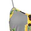 Spaghetti Strap Mini Dress Sunflower Print
