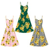 Spaghetti Strap Mini Dress Sunflower Print