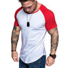 Two Tone Pleated Raglan Sleeve Tee