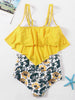 Floral Print U Neck Tankini Set