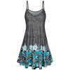 Spaghetti Strap Dress Floral Print Cami A Line