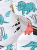 Cartoon Dinosaur Print Button Up Shirt