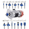 15pcs Router Bit Milling Cutter Woodworking Tool for Electric Hand Trimmer