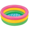 Children Rainbow Pool Three Rings Baby Inflatable Bathtub