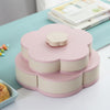 Double-layer Plum Type Storage Box for Seeds Nuts Candy Dry Fruits