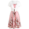 Flower Cami Dress with Plunging T-shirt